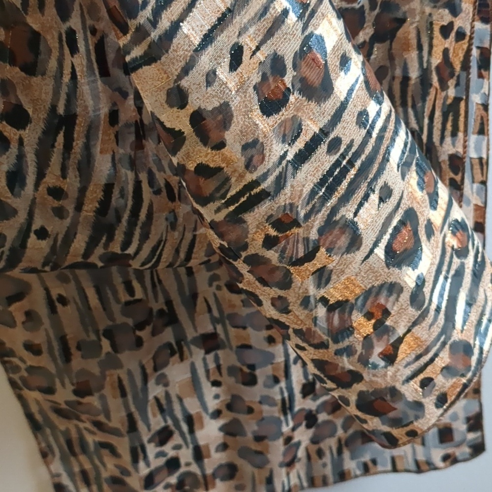 LEOPARD rectangular scarf - Picture 4 of 5